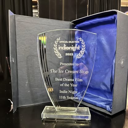 Indie Night 2023 Best Drama Film of the Year award for The Ice Cream Stop